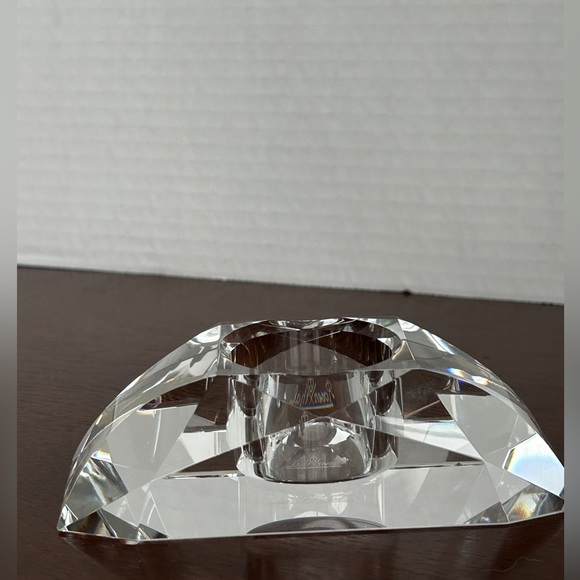 Rosenthal Crystal Votive Cut Half Round Candle Holder - Picture 7 of 12